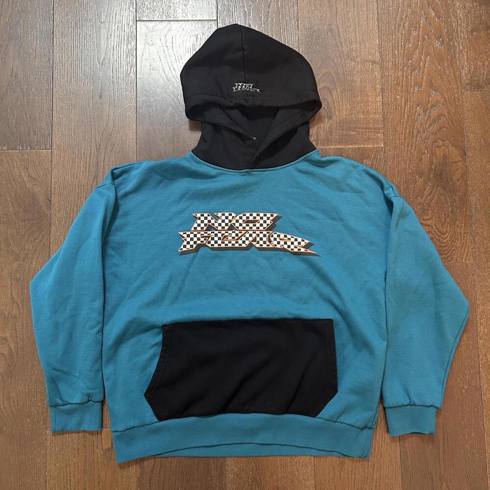 No Fear Hoodie Men's Size Medium Double Sided Checkered Logo